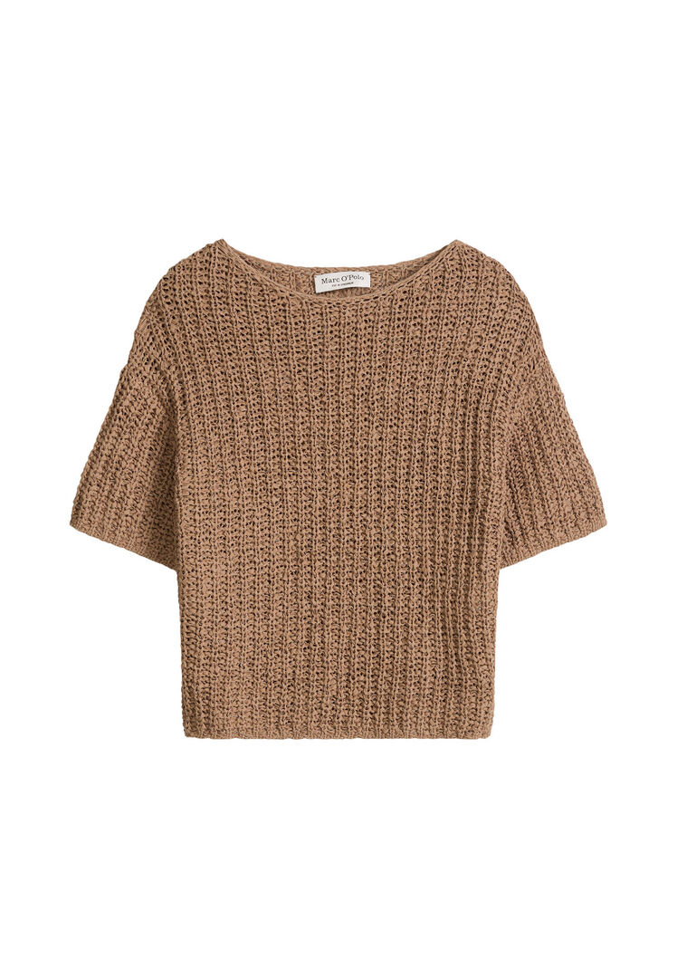Marc O'polo Knit Pullovers Shortsleeve, Burnt Brown - Bild 2