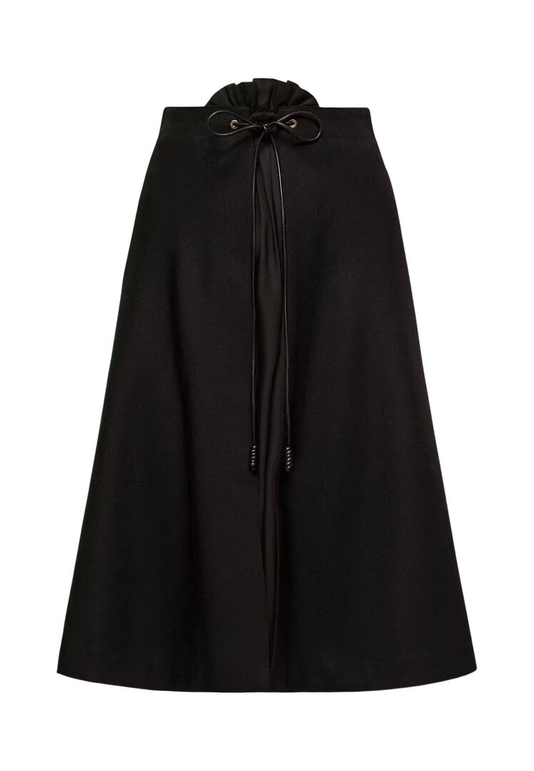 Moncler Midirock Aus Wollgabardine für Damen in Schwarz in Größe: 40 - Bild 4