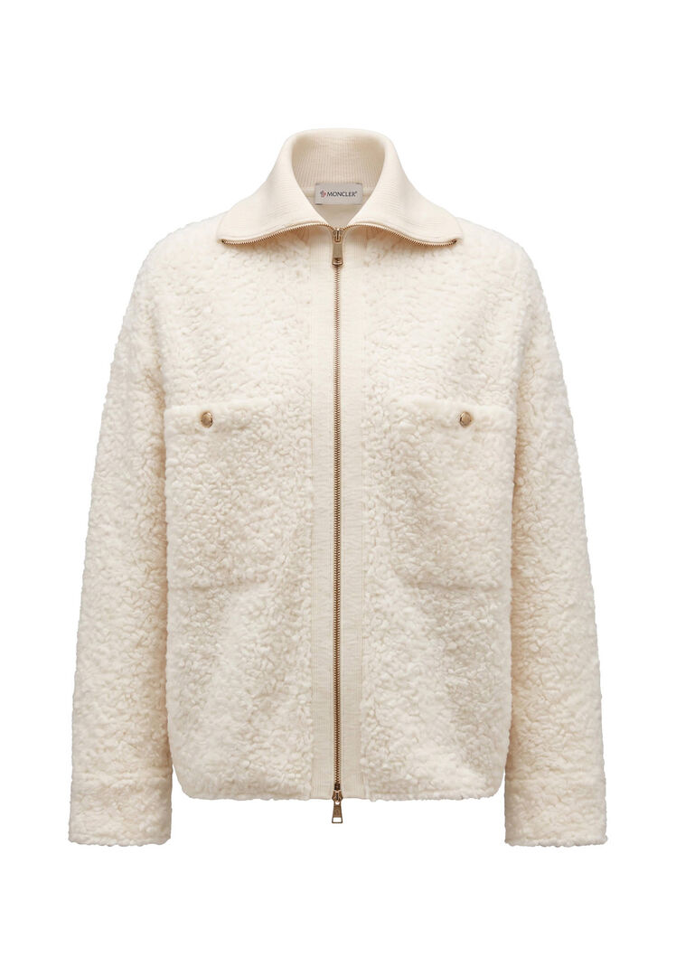 Moncler Tweed Zip-Up Shirt Jacket für Women in White in Size: 44 - Bild 3