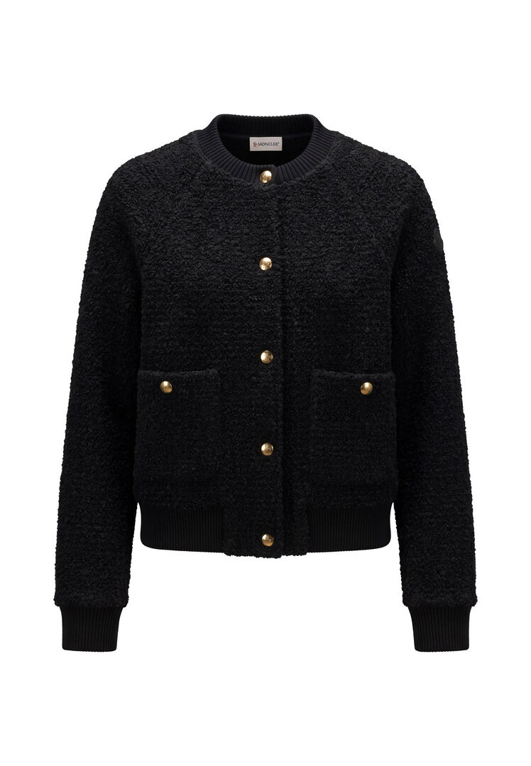 MONCLER | Black bouclé knit cardigan | female | S - Bild 3