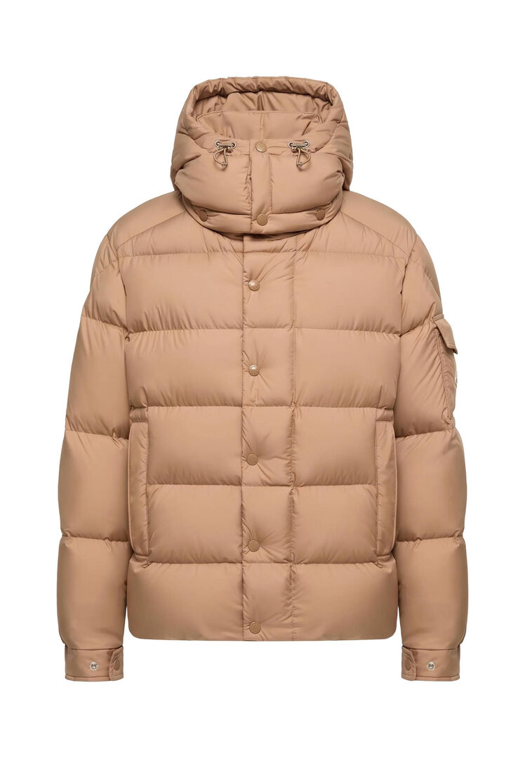 Moncler Maya 70 Kurze Puffer-Daunenjacke Mit Kapuze für Damen in Beige in Größe: 4 - Bild 5