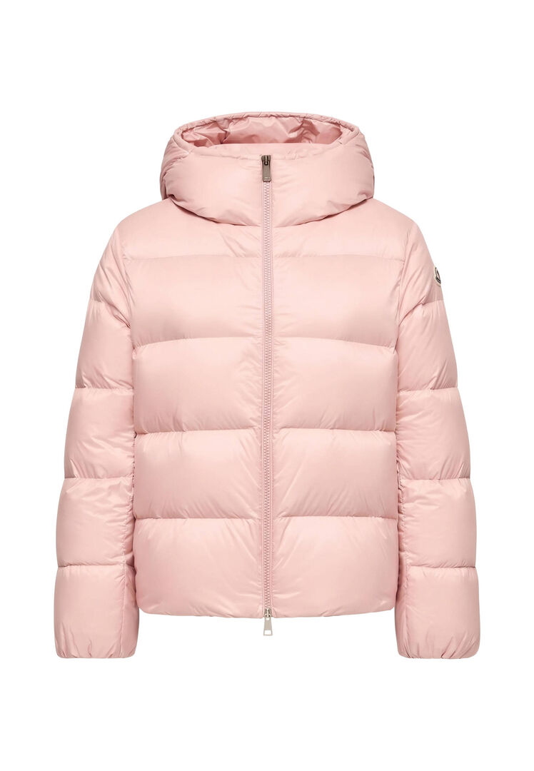 Moncler Feligule Kurze Puffer-Daunenjacke Mit Kapuze für Damen in Pink in Größe: 2 - Bild 3