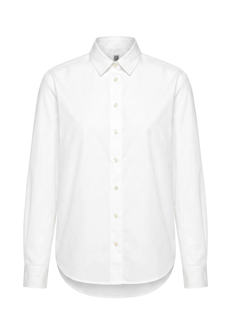 Totême Damen Weiss Bluse Boxy Poplin, Gr. 34