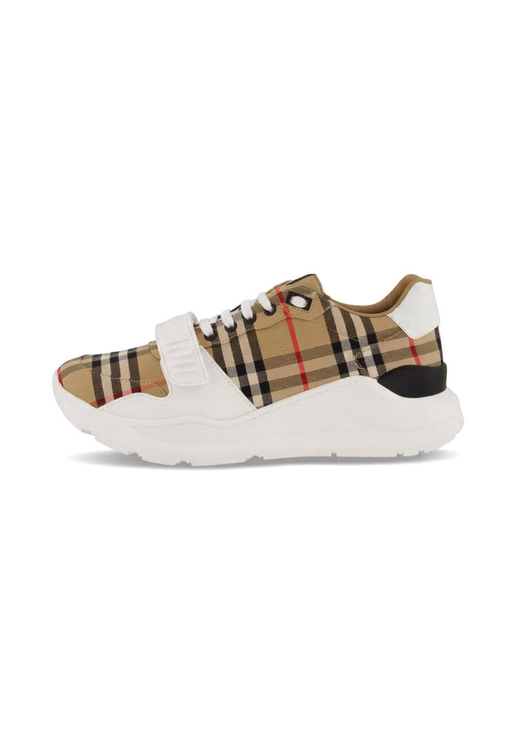 Burberry - Check Sneakers Aus Wildleder Und Leder - Shoes - Herren - Beige - 42 Eu - Bild 4