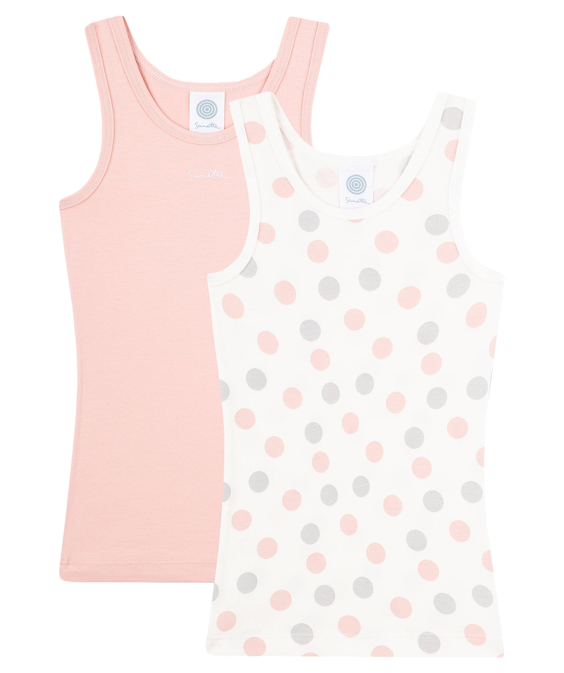 Sanetta Mädchen Unterhemd Aus 100% Bio-Baumwolle – Mit Blumenprint Und Schleife, Weiches Feinripp