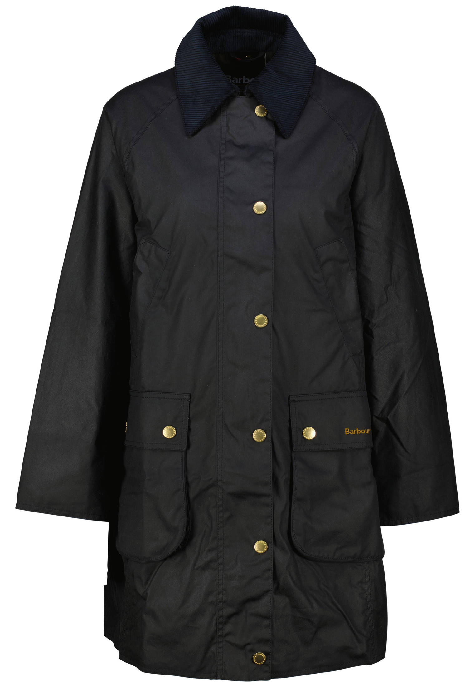Barbour Damen Wachsjacke LONG BEADNELL in blau kaufen engelhorn