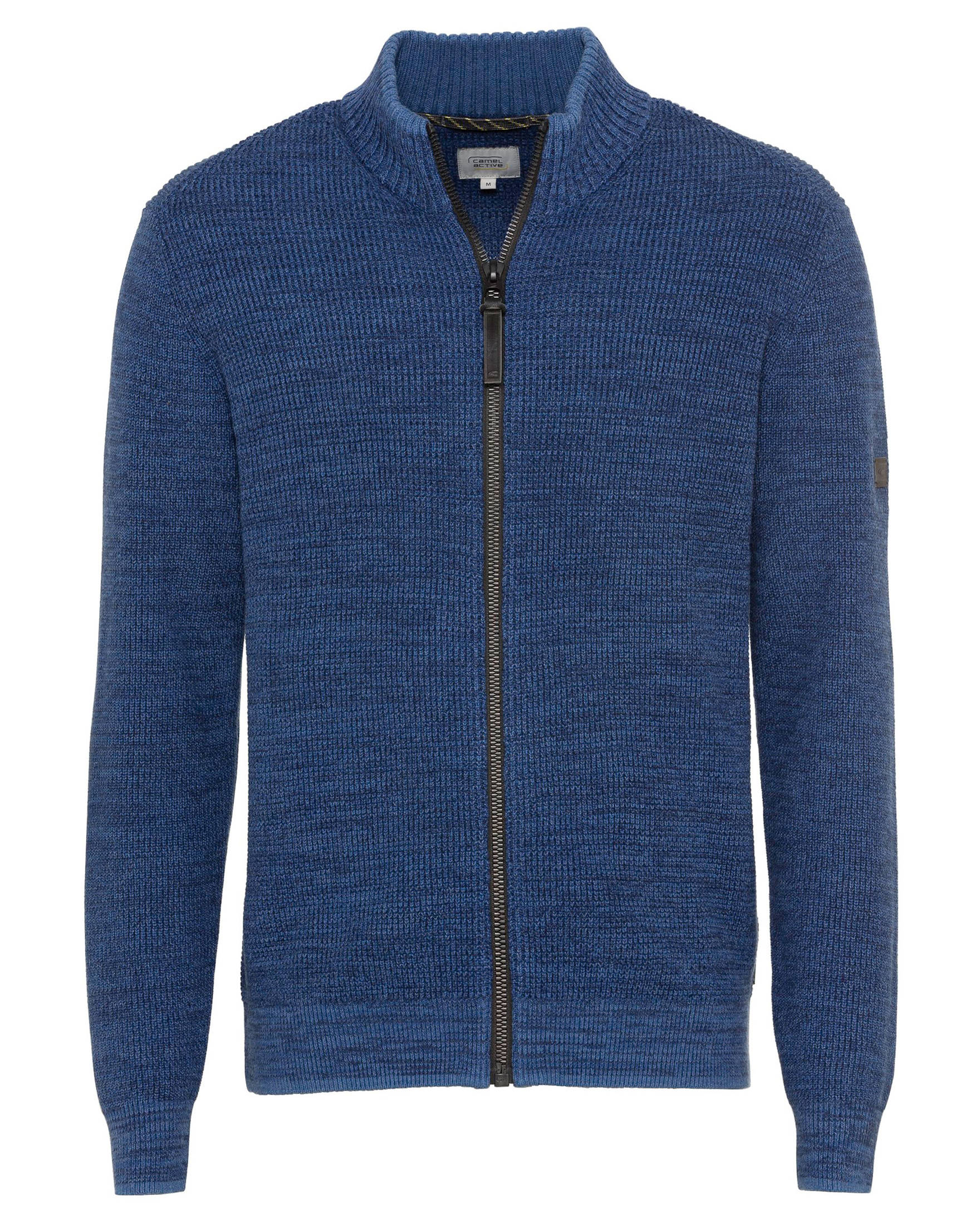 Herren Strickjacke Camel Active Strickjacke Blau Strickjacken