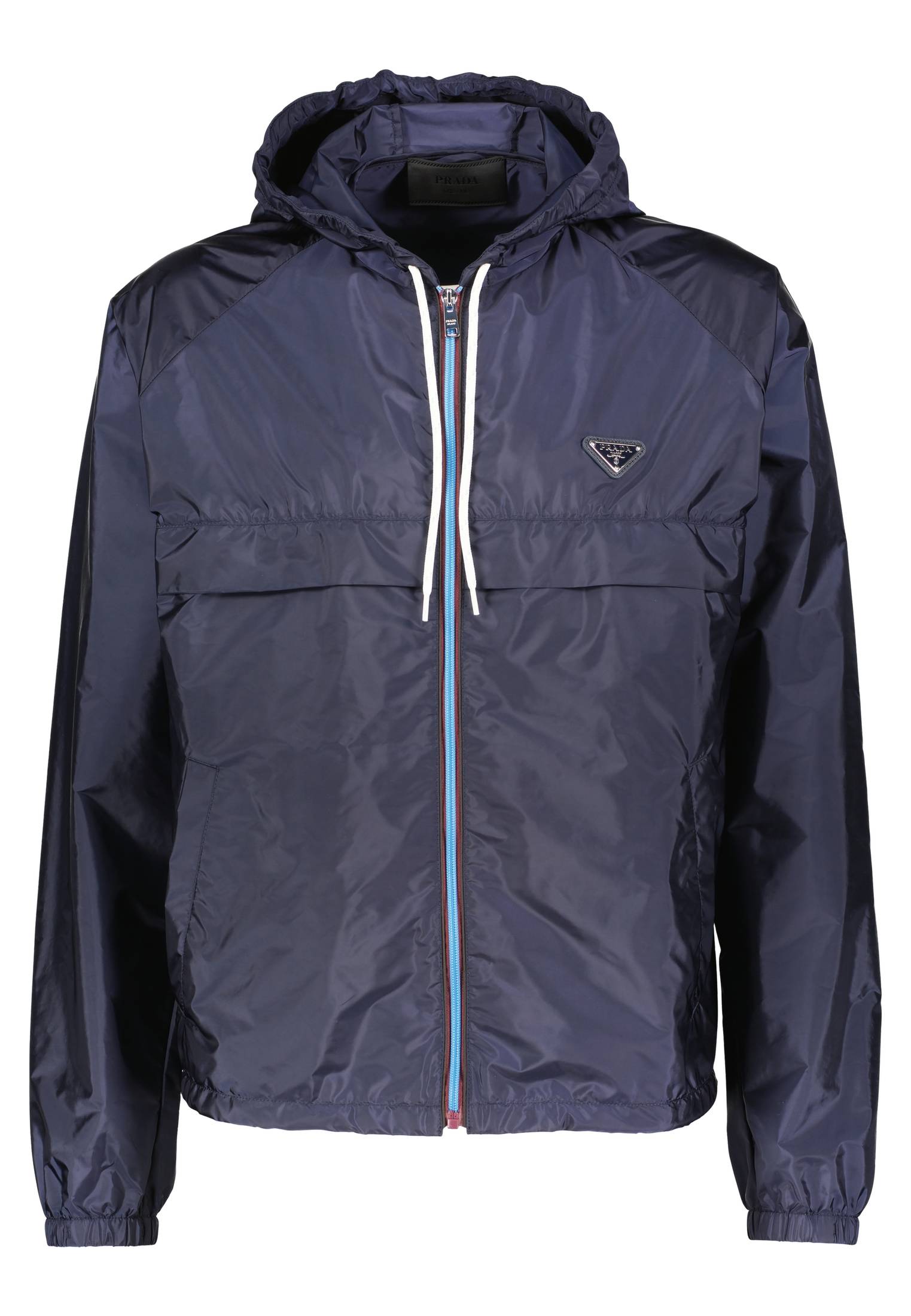 Prada Herren Jacke mit Kapuze Regular Fit in blau kaufen engelhorn