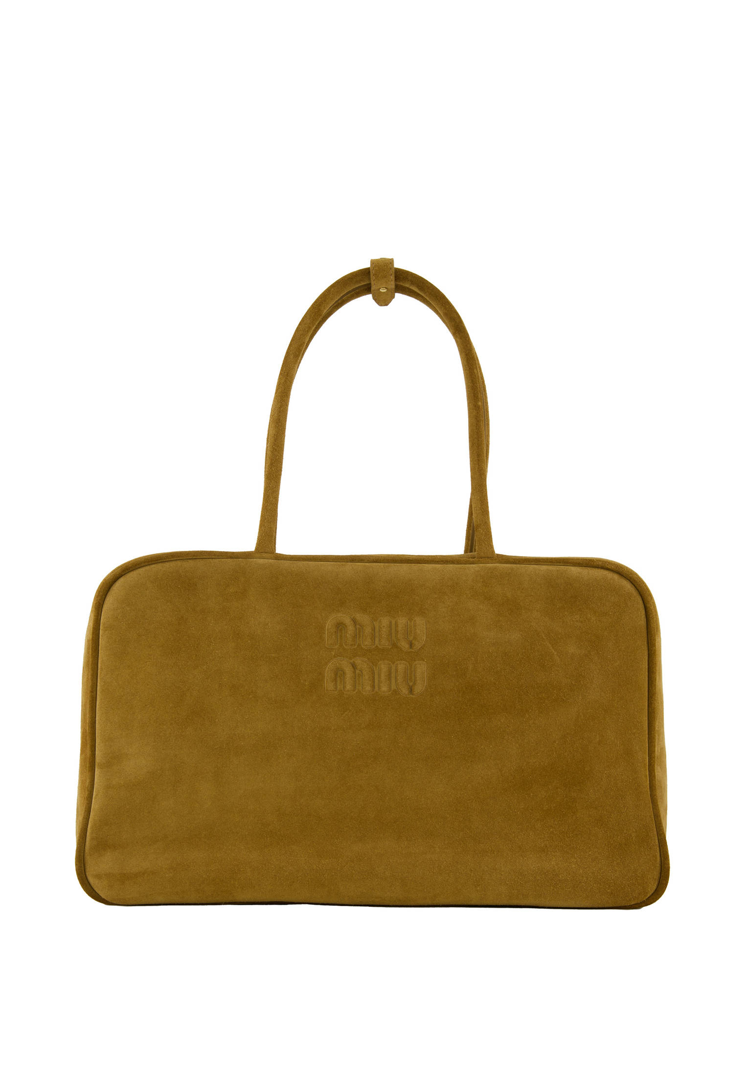 Miu Miu Damen Henkeltasche aus Veloursleder BEAU in grün kaufen