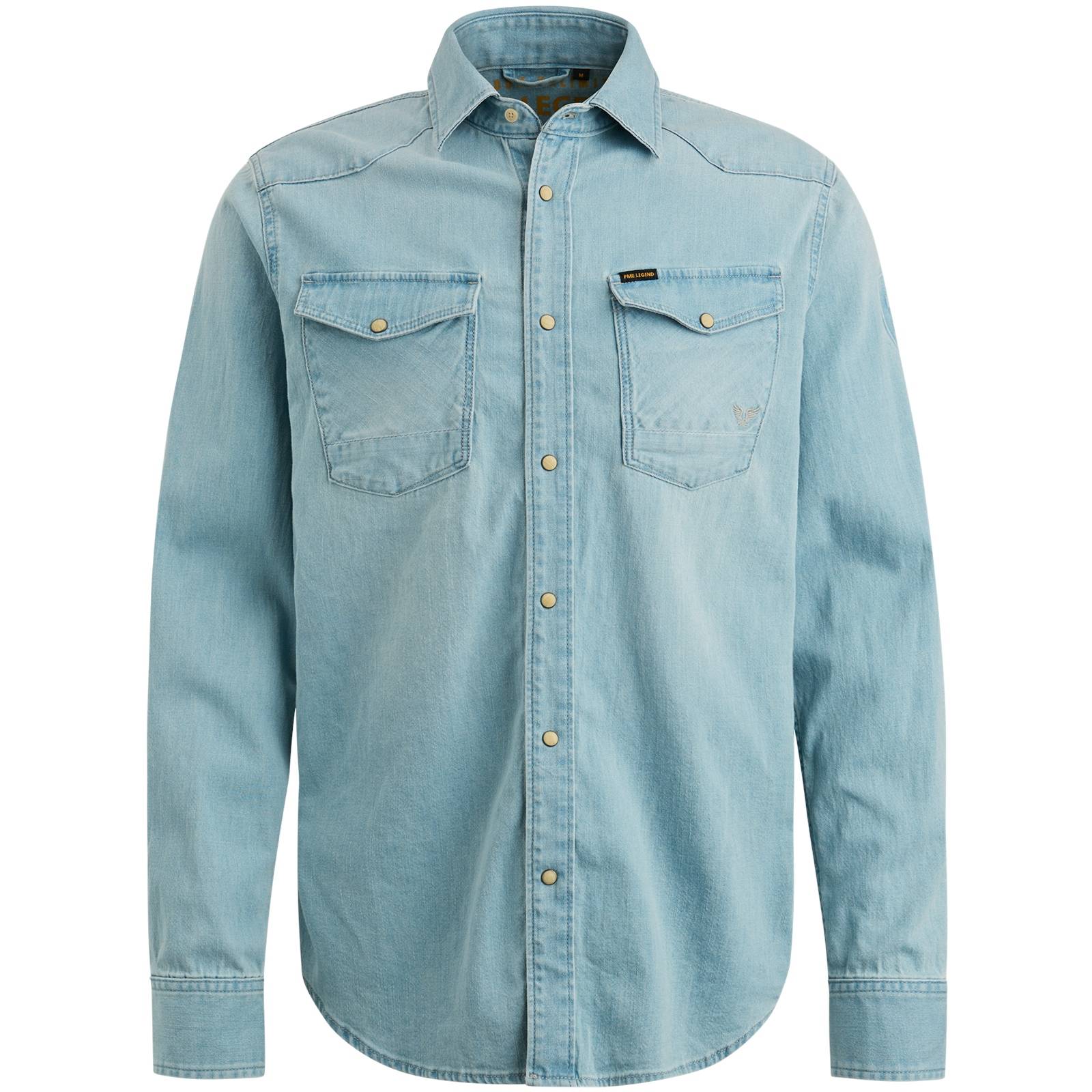 Jeanshemd FLEXNAMIC®, Langarm, Kentkragen, Modern Basic Fit, Blue Denim