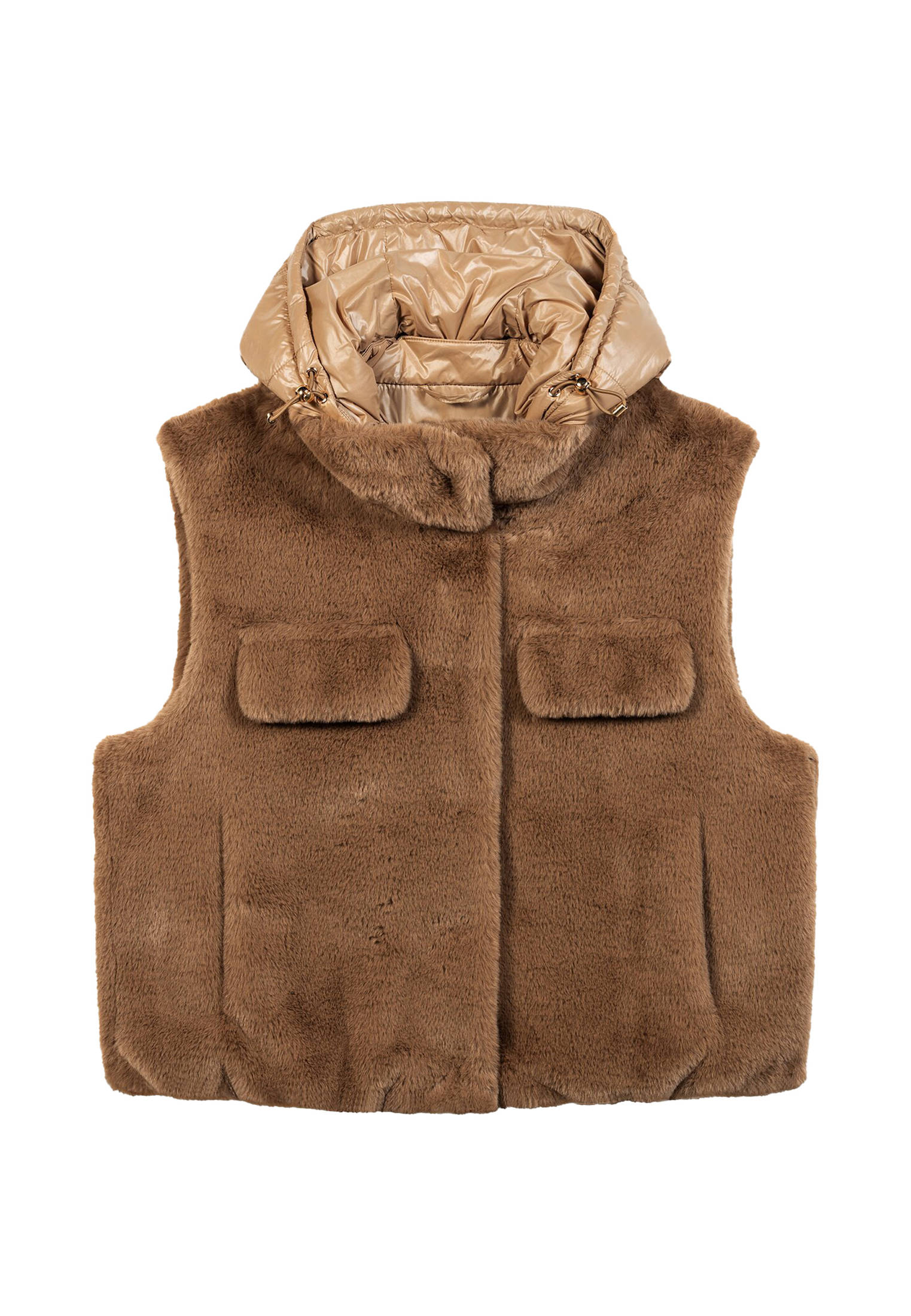 Luisa Cerano Zara Kunstfell Weste Luisa Cerano Strickjacke Mit V