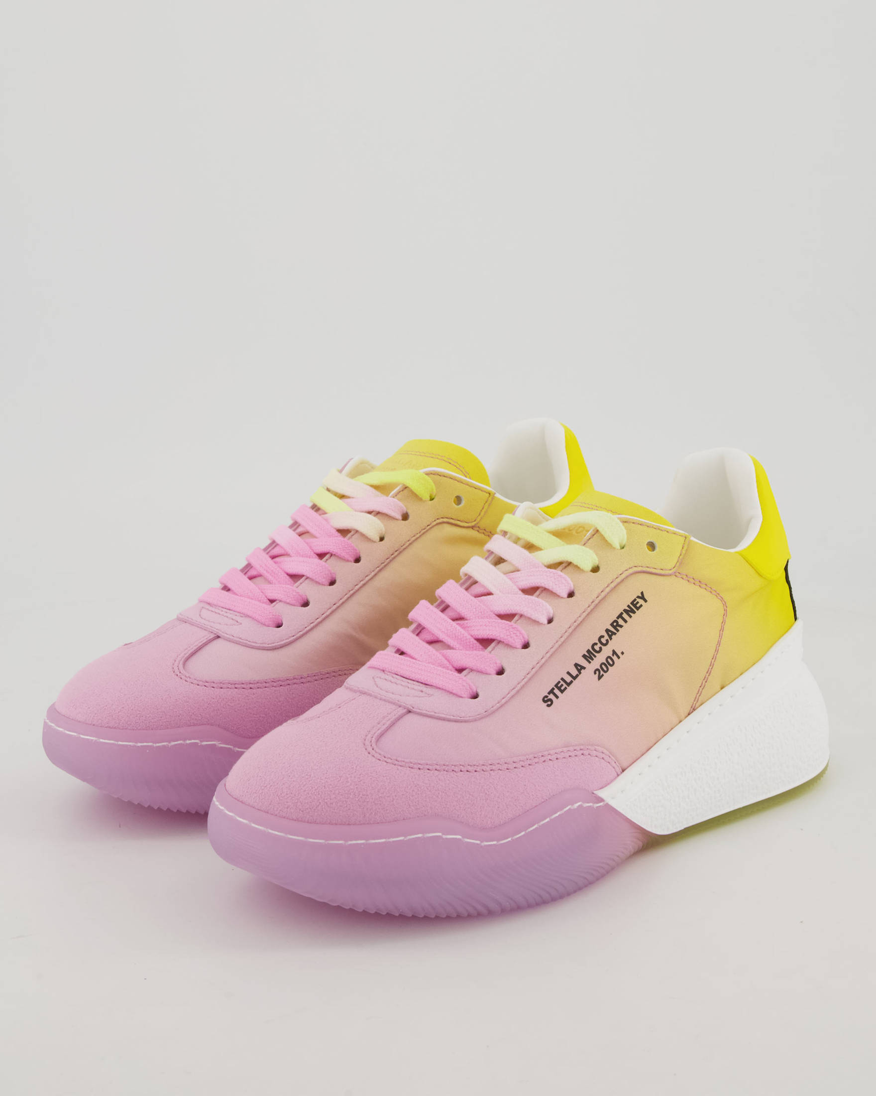 Damen Schuhe Flache Schuhe Schnürschuhe und Schnürstiefel Stella McCartney Synthetik Sneaker Loop Degrade Pink/Multi 