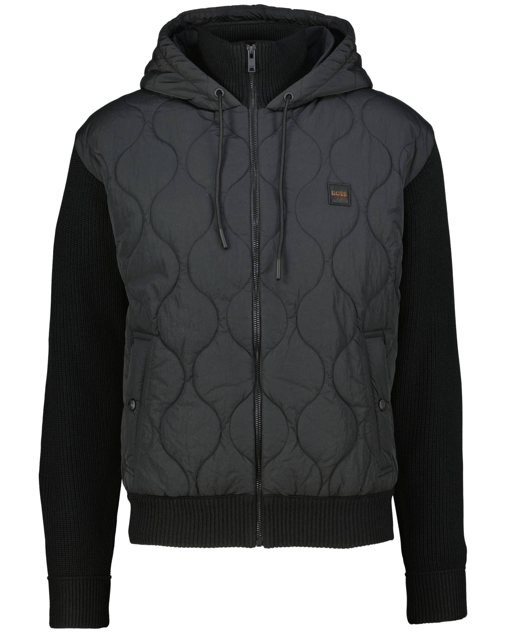 BOSS Herren Strickjacke mit Wattierung und Kapuze KEMINI in
