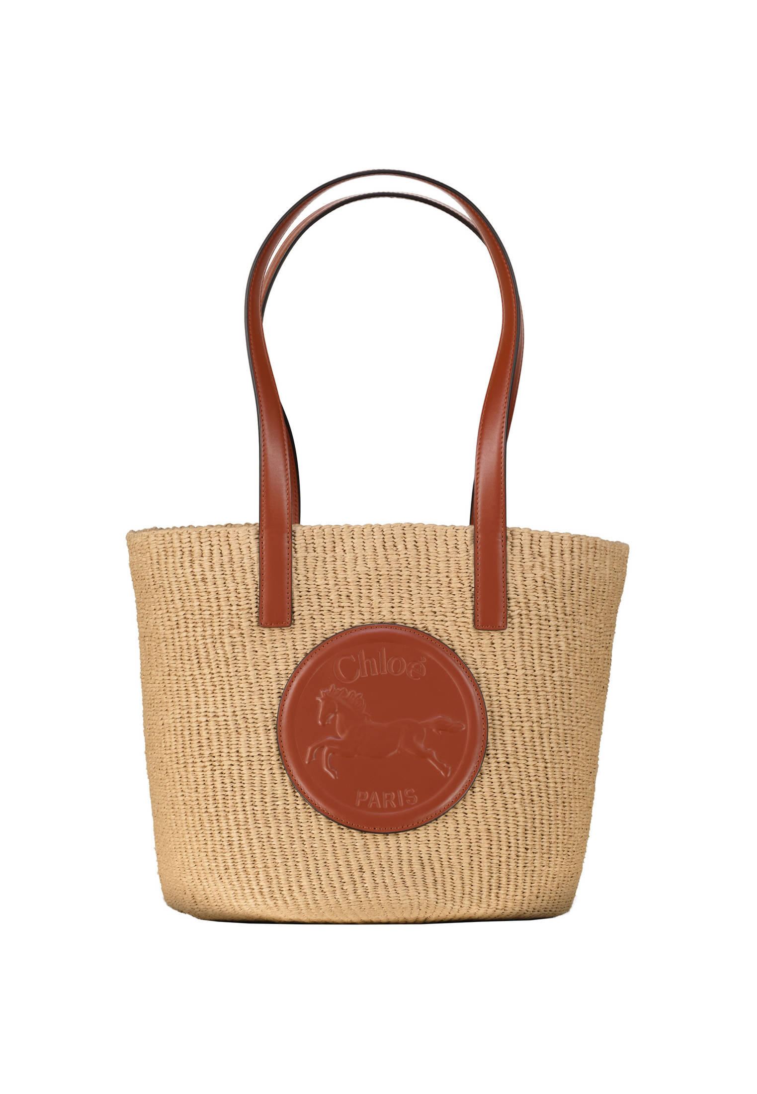 Chloé Damen Korbtasche HORSE MEDAL SHOPPER L in braun