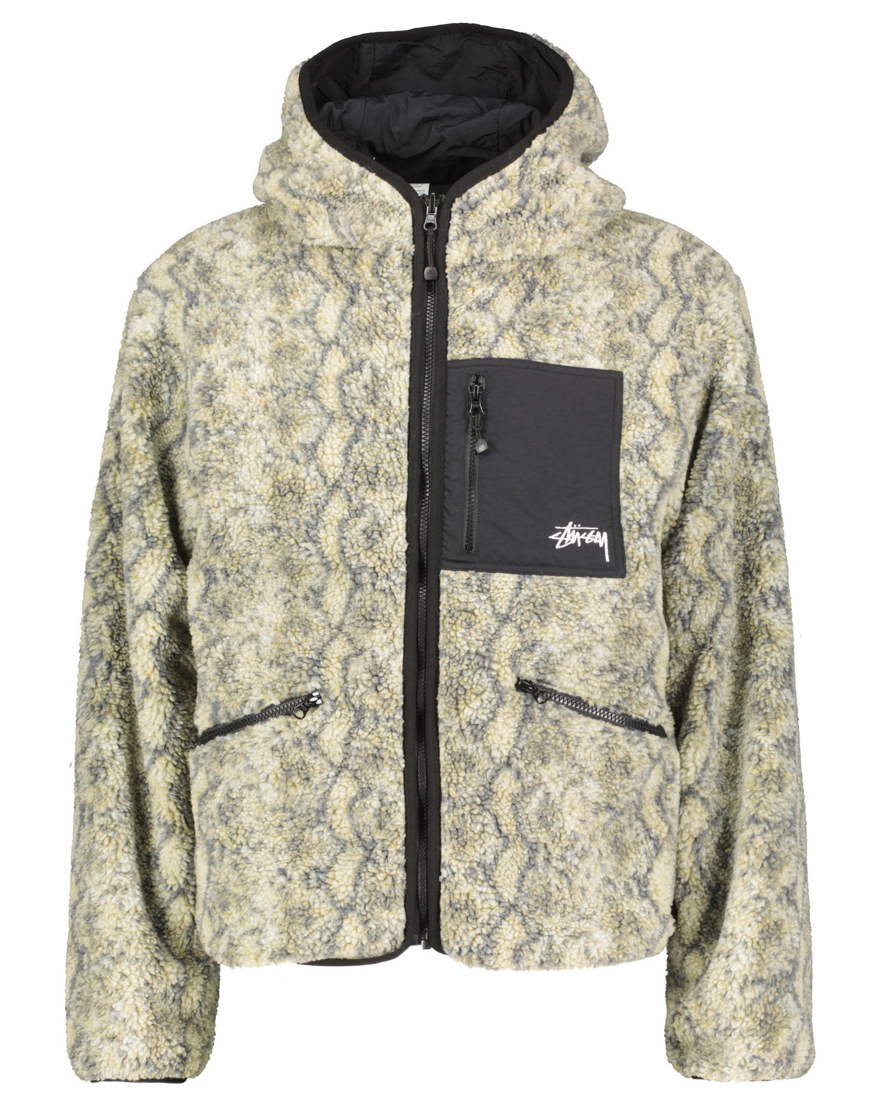 Generisch Herren-Fleecejacke Mit Sherpa-Futter, Kap Produktbild-Vorschau 3