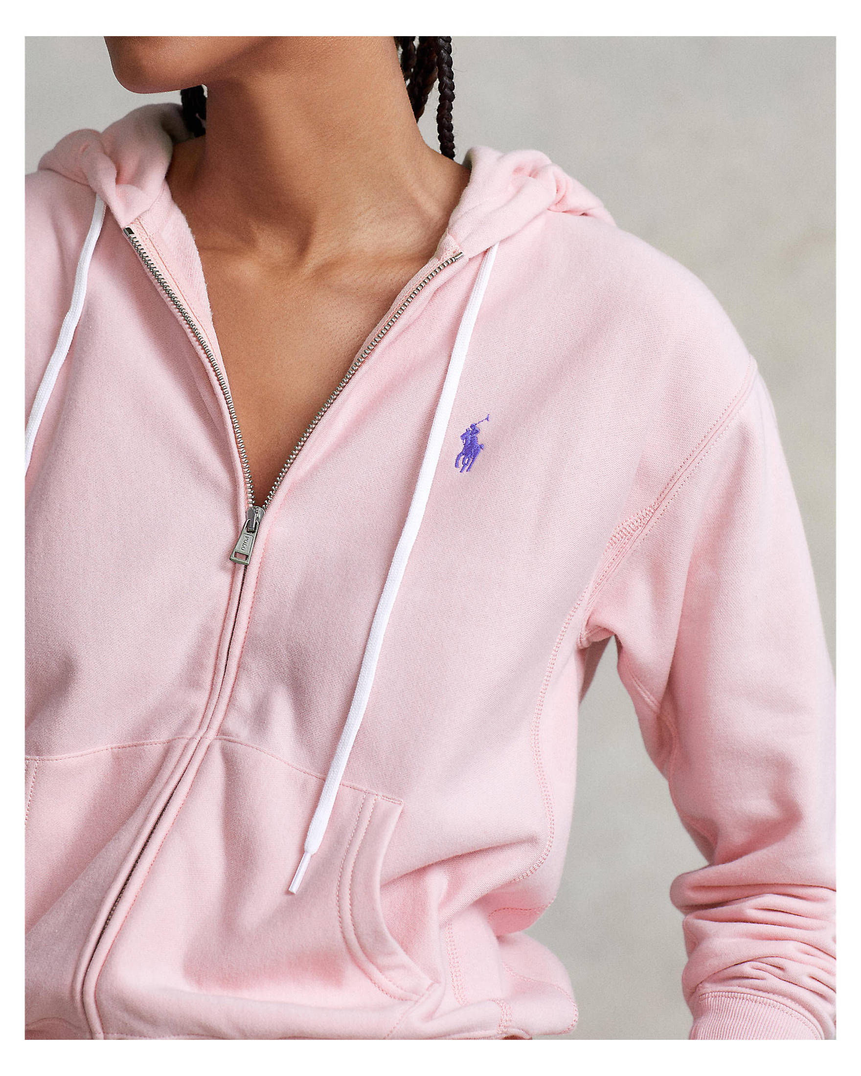 Ralph Lauren Gummi Jerseypullover mit Reißverschluss in Pink Damen Bekleidung Pullover und Strickwaren Sweatjacken 