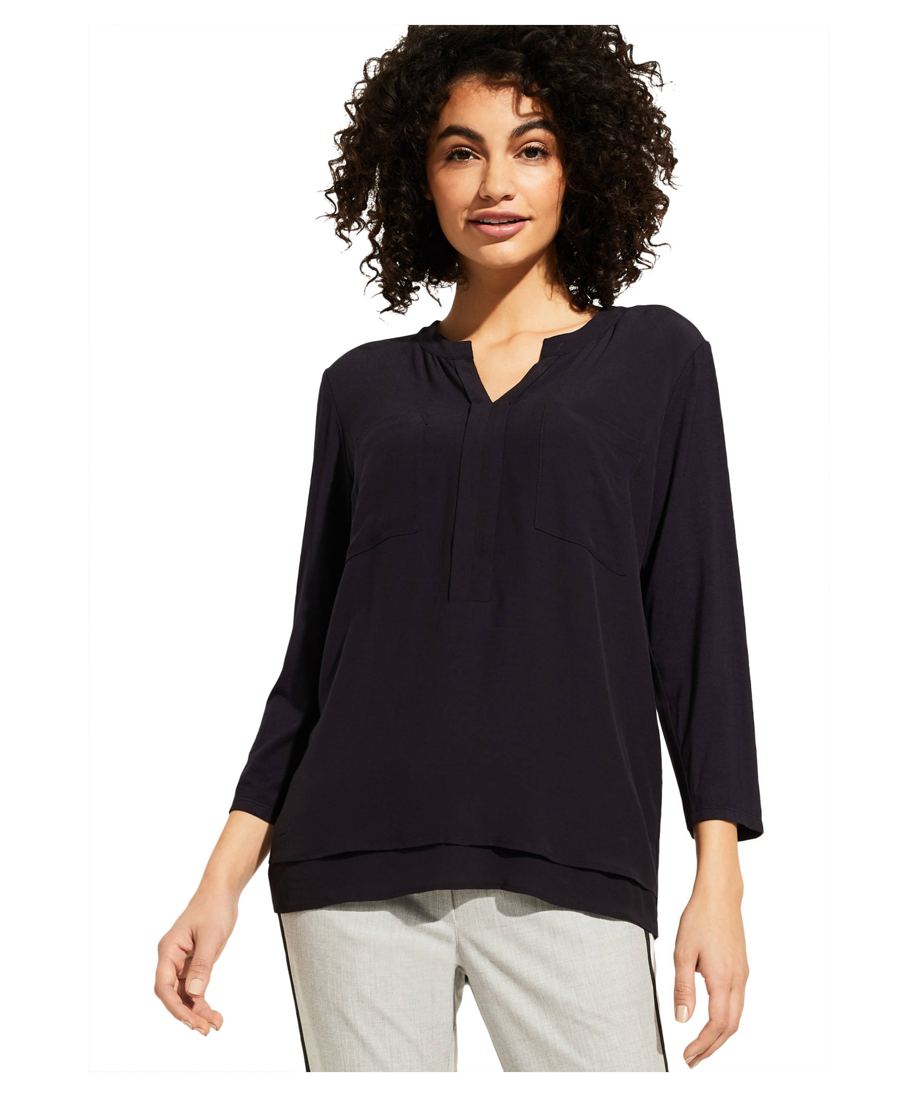 Comma Casual Identity Damen Bluse 3 4 Arm
