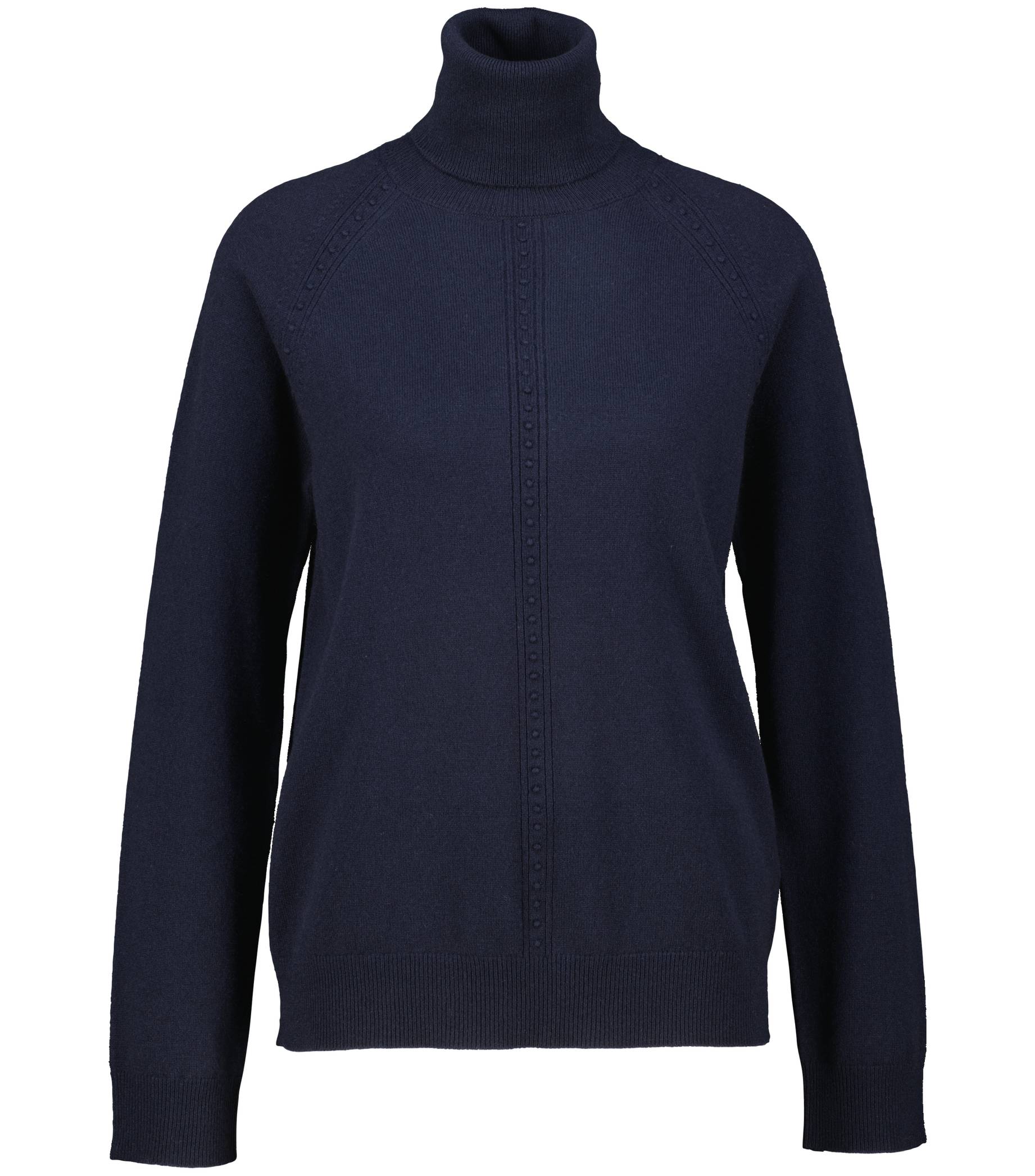 Kaschmir Rollkragenpullover Damen Cashmere Pullover Dunkelblau